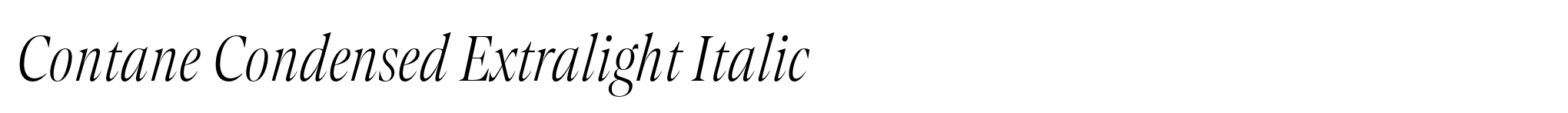 Contane Condensed Extralight Italic image
